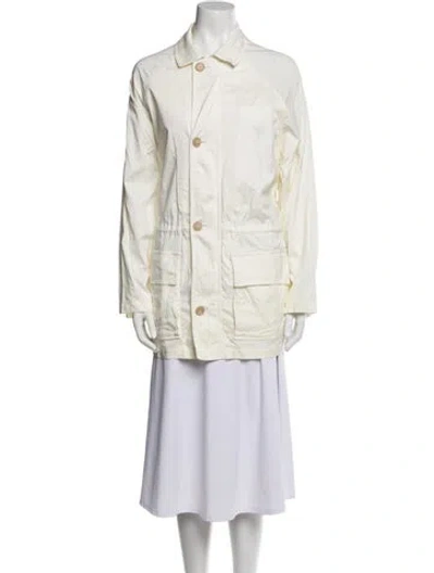 Pre-owned Loro Piana Horsey Nylon Trench Coat In Neutral