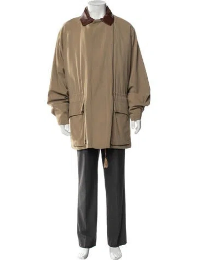 Pre-owned Loro Piana Horsey Storm Sytem Wool Parka In Neutral