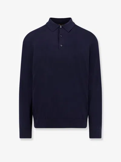 Loro Piana Ice Wish Cotton Polo Shirt In Blue