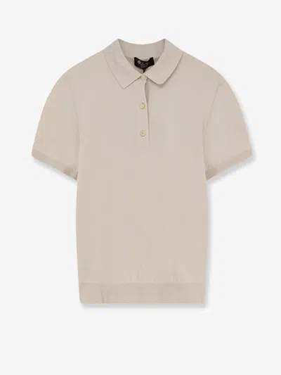 Loro Piana Ice Wish Cotton Polo Shirt In Neutral