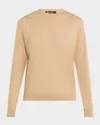 Loro Piana Ice Wish Crewneck Cotton Sweater In D0rb Shoreline