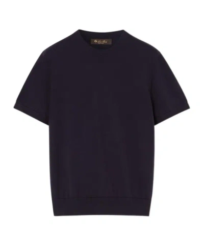 Loro Piana Ice Wish Crewneck In Navy Blue