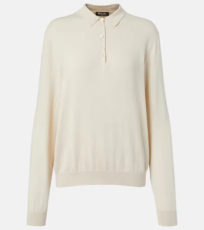 Loro Piana Ice Wish Knitted Cotton Polo Shirt