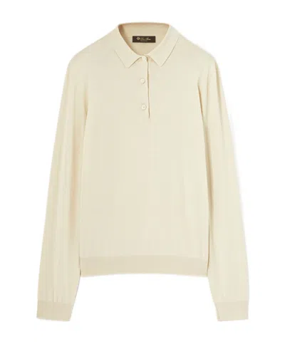 Loro Piana Ice Wish Polo Shirt In Winter Sand