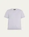 Loro Piana Ice Wish Short-sleeve Crewneck Sweater In Gray
