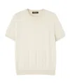Loro Piana Ice Wish Short-sleeved Sweater In Cold Beige