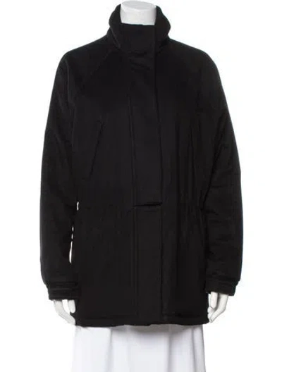 Pre-owned Loro Piana Icer Cashmere Faux Fur Coat In Black