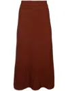 Loro Piana Ikeda Pleated Midi Skirt In Brown
