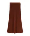Loro Piana Ikeda Pleated Midi Skirt In Brown