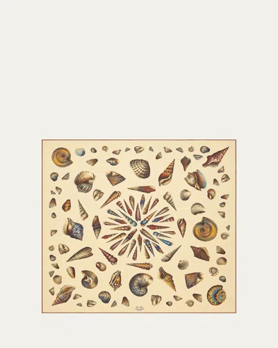 Loro Piana Il Suono Del Mare Foulard Silk Scarf In Nude