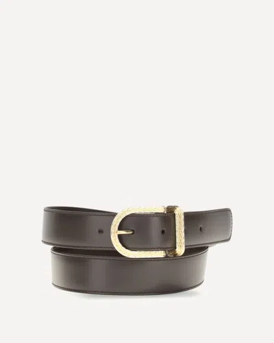 Loro Piana Inlay Leather Belt In Brown