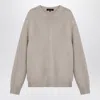 Loro Piana Ivory Crew-neck Sweater In White