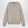 Loro Piana Ivory Crew-neck Sweater In White