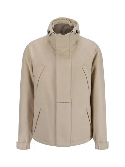 Loro Piana Jacket In Natural Melange