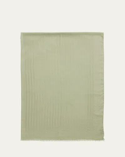 Loro Piana Jacquard Cashmere Maxi Stole In Green