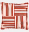 Loro Piana Jacquard Wool And Cashmere Cushion In Red