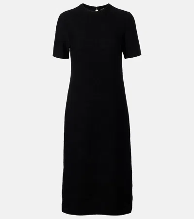 Loro Piana Jarilla Silk And Cotton Midi Dress In Black