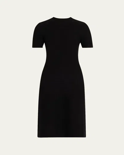 Loro Piana Jarilla Silk Boucle Midi Dress In Black