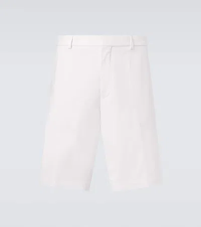 Loro Piana Jarno Cotton-blend Bermuda Shorts In White