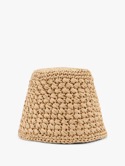 Loro Piana Jasmine Raffia Bucket Hat In Cream
