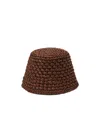 Loro Piana Jasmine Crochet Raffia Bucket Hat In Cannelés