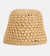 Loro Piana Jasmine Raffia Bucket Hat In Light Dune