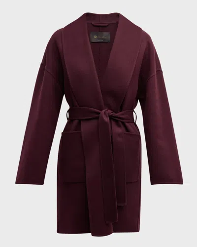 Loro Piana Jed Cashmere Single-breasted Short Coat In Red