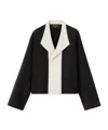 Loro Piana Contrast-panel Notched-lapel Jacket In Black