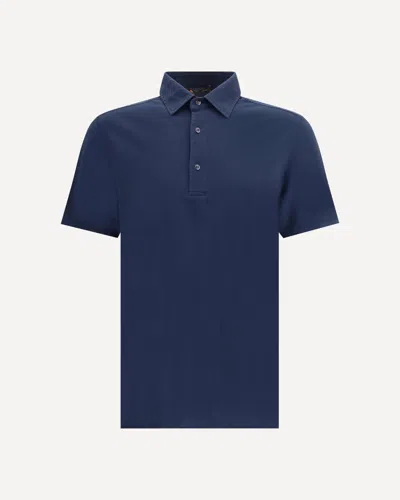 Loro Piana Button-fastening Polo Shirt In Blue
