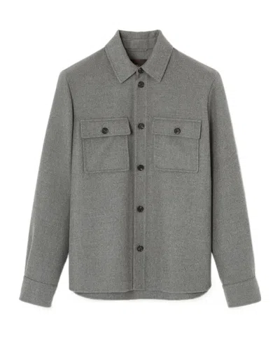 Loro Piana Jim Overshirt In Gray