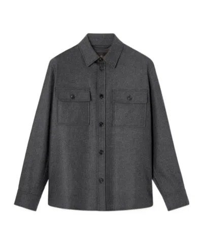 Loro Piana Jim Overshirt In Gray
