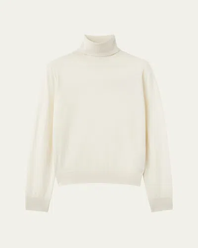 Loro Piana Jubilee Gg 18 Light Turtleneck Cashmere Sweater In Pure Jubilee