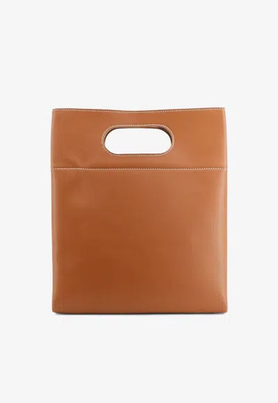 Loro Piana Just Bag Leather Handbag In Brown