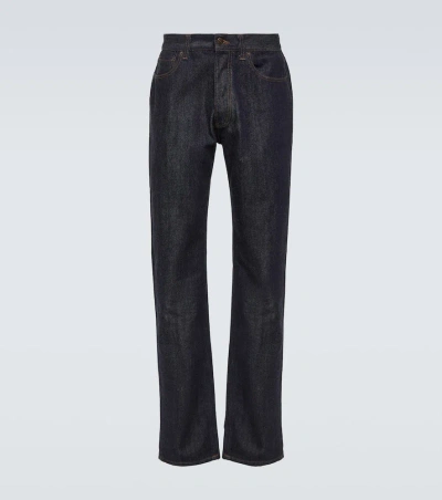 Loro Piana Kamen High-rise Slim Jeans In Shadow Blue