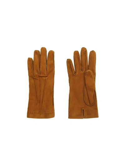 Loro Piana Keith Gloves In Brown