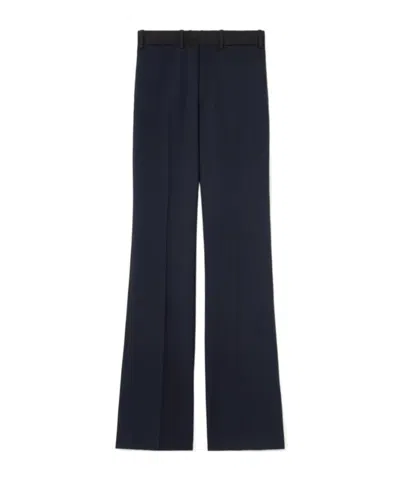 Loro Piana Kendrik Contrast-waistband Bootcut-leg Trousers In Blue