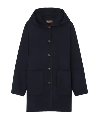 Loro Piana Kian Hooded Coat In Black