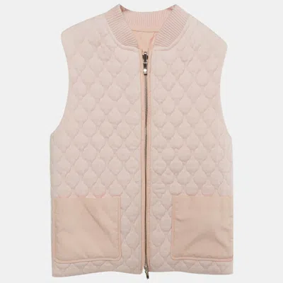 Pre-owned Loro Piana Kids Pink Cashmere And Synthetic Reversible Vest 6yrs