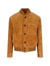 Loro Piana Casual Jacket With Chest And Side Pockets In Brown