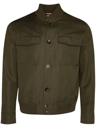 Loro Piana Kiku Cotton Shirt Jacket In Green