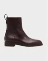 Loro Piana Kilda Paneled Leather Ankle Boots In Animal Print