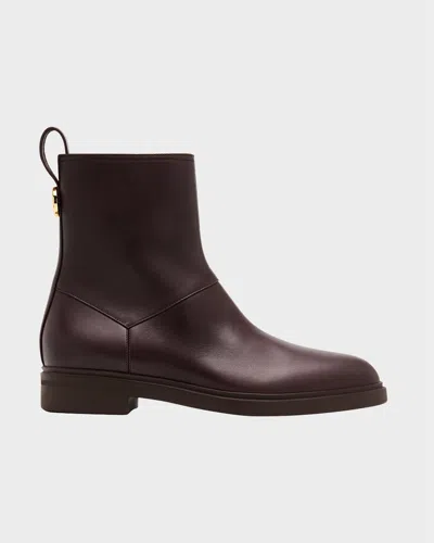 Loro Piana Kilda Leather Ankle Boots In Animal Print