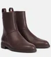 Loro Piana Kilda Paneled Leather Ankle Boots In Brown
