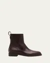 Loro Piana Kilda Paneled Leather Ankle Boots In Brown