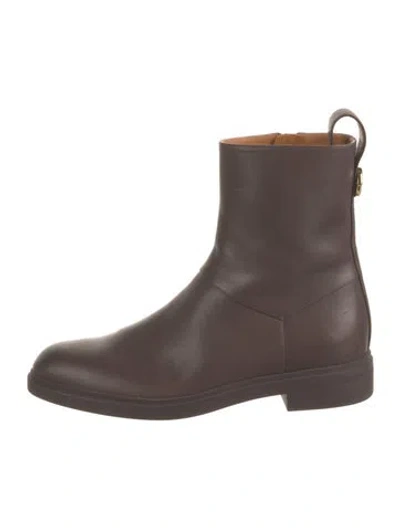 Pre-owned Loro Piana Kilda Leather Boots In Brown