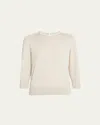 Loro Piana Kiso Cashmere Crewneck Sweater In F5yv Variante Chiara