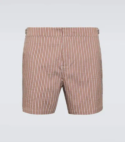 Loro Piana Kito Swim Trunks In Red