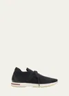 Loro Piana 360 Flexy Walk Sock Sneakers In Caviar
