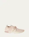Loro Piana Knit Lace-up Runner Sneakers In Lotus Root