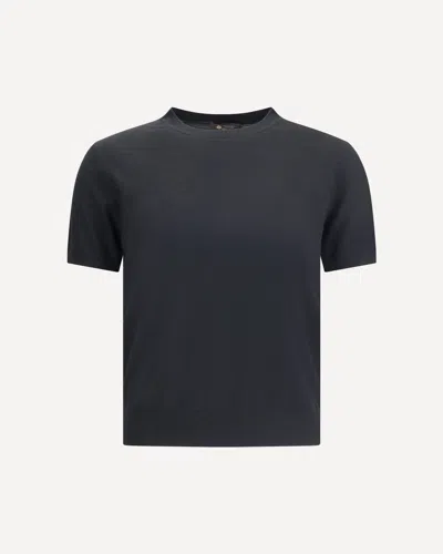Loro Piana Knit T-shirt In Black